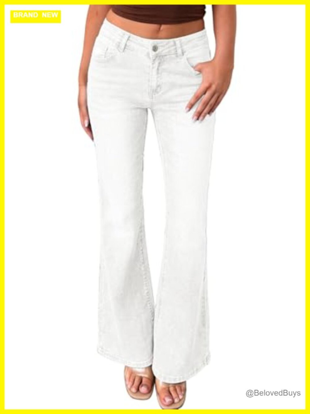 Low Rise Stretch Flare Jeans Bootcut Bell Bottom Denim Pants Women